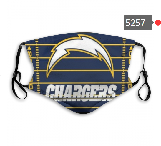 2020 NFL Los Angeles Chargers Dust mask with filter->nfl dust mask->Sports Accessory
